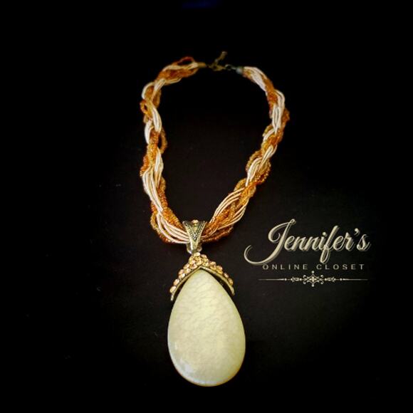 3/$25 Bohemian Teardrop Stone Necklace - Picture 9 of 13